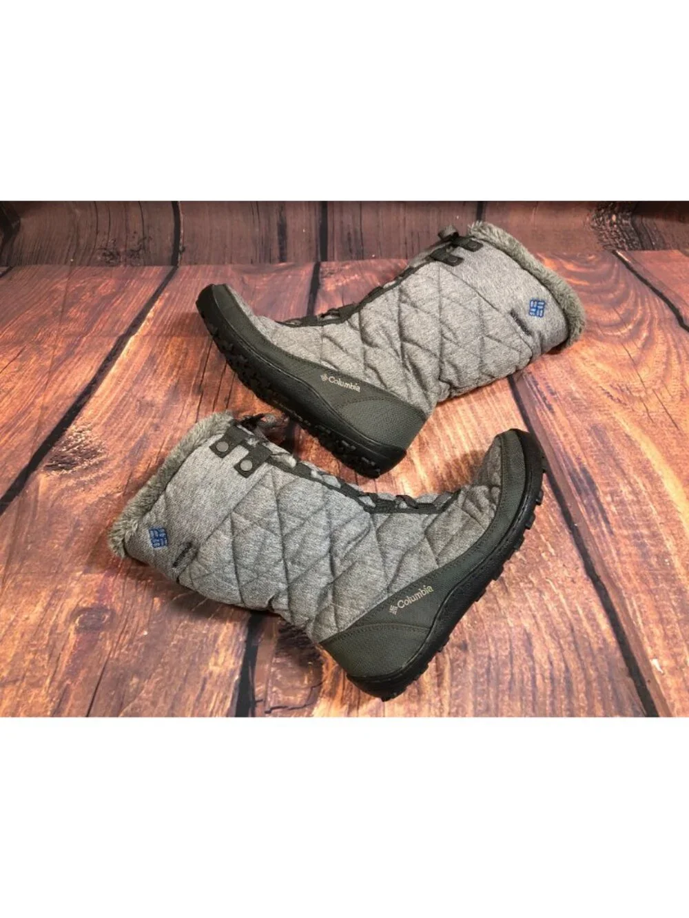 Columbia Womens 7.5 Minx Mid II Omni-Heat Gray Snow Boots